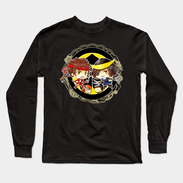 Sengoku BASARA Date Masamune VS Sanada Yukimura Long Sleeve T-Shirt by candypiggy